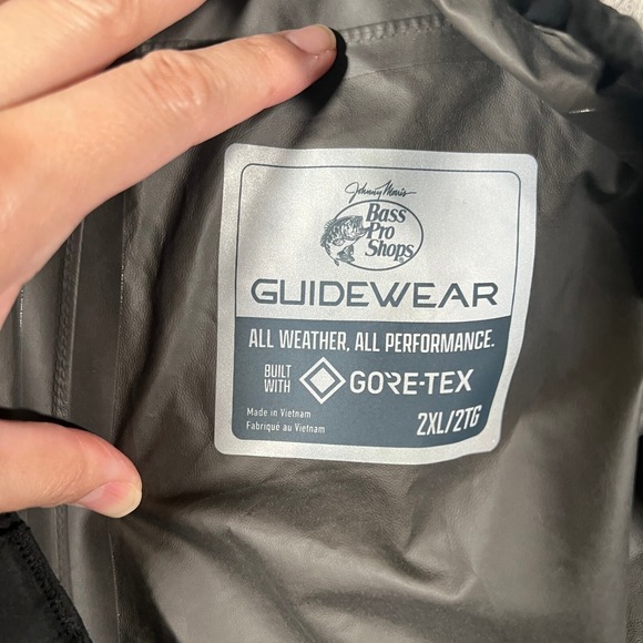 Bass‎ Pro Shops GuideWear All Weather Pants 2XL Mens Gray Waterproof 30" Inseam - Picture 2 of 13